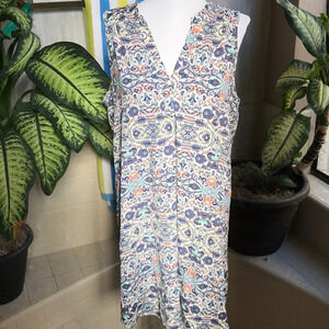 Lush high low floral blue white print dress or top